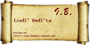 Izsó Beáta névjegykártya